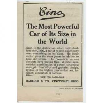 1912 Cino Automobile Cincinnati OH Auto Ad Schafer Ball Bearings ma5628