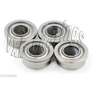 Set of 4 Slot Car High Quality Flanged Ceramic Bearing 1/8&#034; axle inch P4 ABEC-7