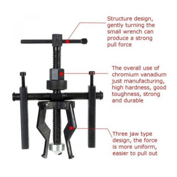 3Jaw Heavy Duty Car Inner Bearing Puller Gear Extractor Installation Removal Kit #3 image