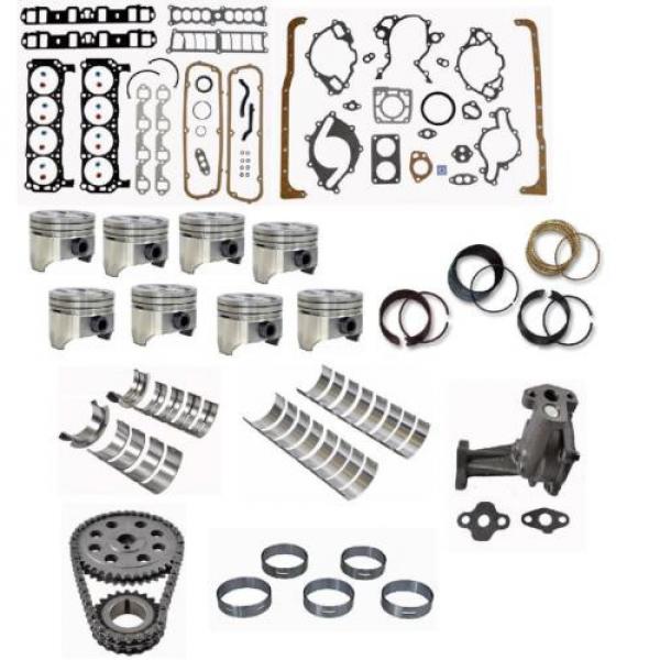 FORD CAR HO 302 5.0L  87-90 PREMIUM ENGINE REBUILD KIT PISTONS BEARINGS GASKETS #1 image